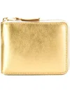 COMME DES GARÇONS METALLIC-EFFECT ZIPPED WALLET