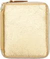 Comme Des Garçons Gold Zip Wallet In Gold