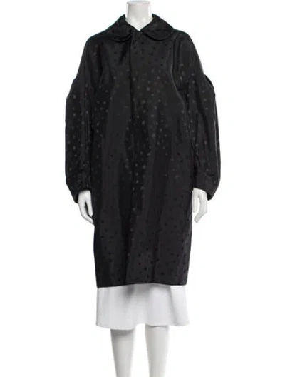 Pre-owned Comme Des Garçons Graphic Print Coat In Black