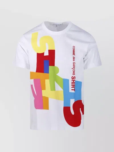 Comme Des Garçons Graphic Print Crew Neck Short Sleeve T-shirt In Yellow