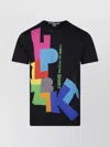 Comme Des Garçons Graphic Print Crew Neck Short Sleeve T-shirt In Black