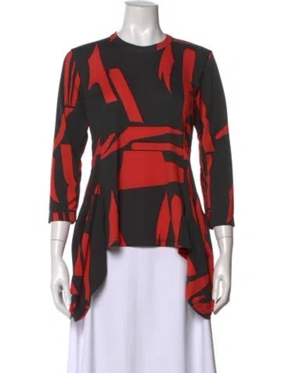 Pre-owned Comme Des Garçons Graphic Print Crew Neck Top In Multi