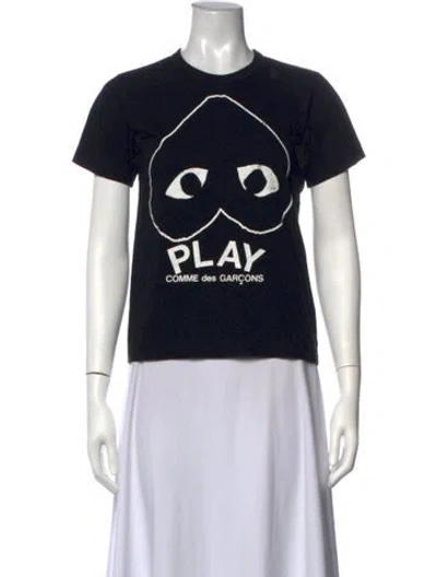 Pre-owned Comme Des Garçons Graphic Print Crew Neck T-shirt In Black