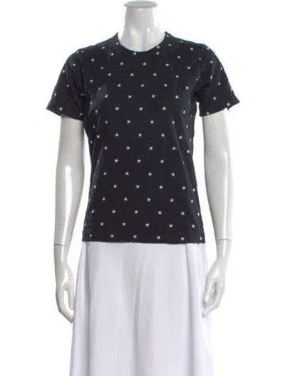 Pre-owned Comme Des Garçons Graphic Print Crew Neck T-shirt In Blue