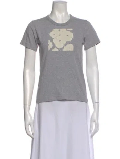 Pre-owned Comme Des Garçons Graphic Print Crew Neck T-shirt In Gray