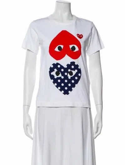 Pre-owned Comme Des Garçons Graphic Print Crew Neck T-shirt In Gray