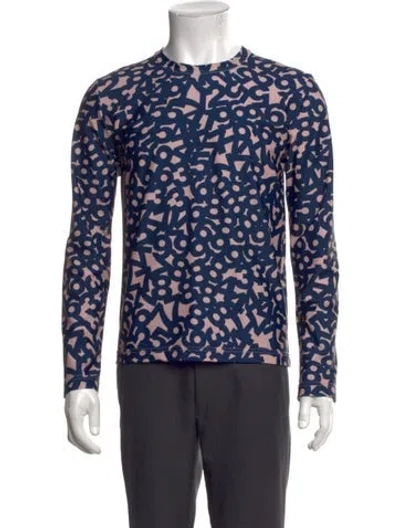 Pre-owned Comme Des Garçons Graphic Print Crew Neck T-shirt W/ Tags In Blue