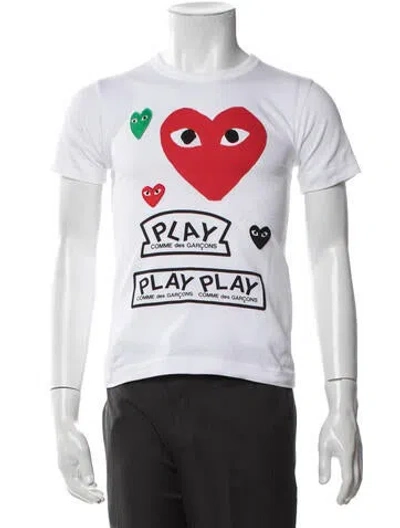 Pre-owned Comme Des Garçons Graphic Print Crew Neck T-shirt W/ Tags In White
