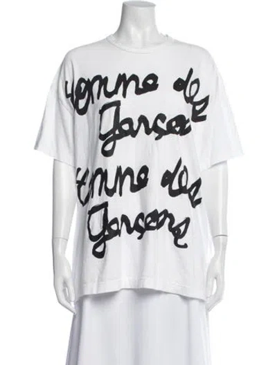 Pre-owned Comme Des Garçons Graphic Print Crew Neck T-shirt In White