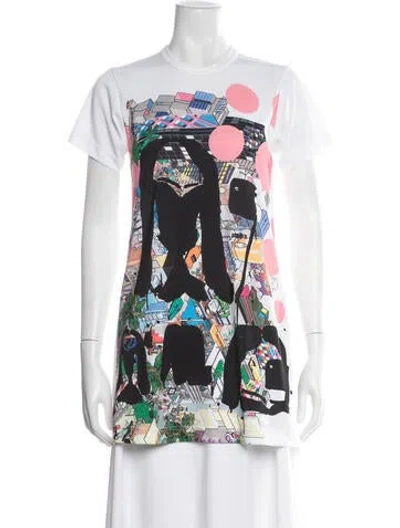 Pre-owned Comme Des Garçons Graphic Print Mini Dress In Multi