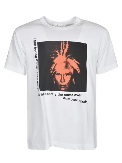 Comme Des Garçons Andy Warhol Print T-shirt In White