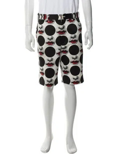 Pre-owned Comme Des Garçons Graphic Print Shorts In Black