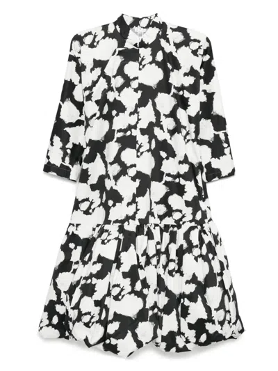 Comme Des Garçons Graphic-printed Dress In Black