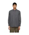 Comme Des Garçons Gray Logo Shirt In Black