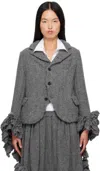 Comme Des Garçons Gray Tweed Blazer In 1 Medium Grey