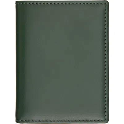 Comme Des Garçons Green Classic Leather Card Holder In 5 Bottle Green
