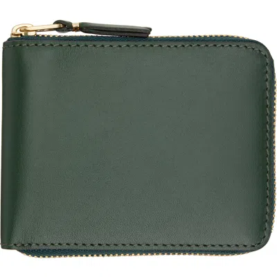 Comme Des Garçons Green Classic Leather Line Wallet In 5 Bottle Green