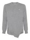 Comme Des Garçons Grey Asymmetric Sweater In Grey