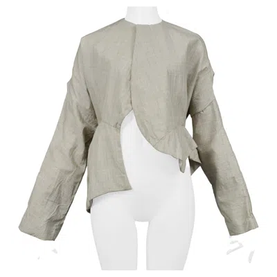 Pre-owned Comme Des Garçons Comme Des Garcons Grey Linen Lumps & Bumps Jacket 1997 In Gray