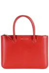 Comme Des Garçons Wallet Leather Wallet Bag With Handles In Red
