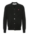 Comme Des Garçons Heart-patch Wool Cardigan