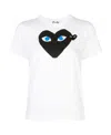 Comme Des Garçons Heart-print Cotton T-shirt In White