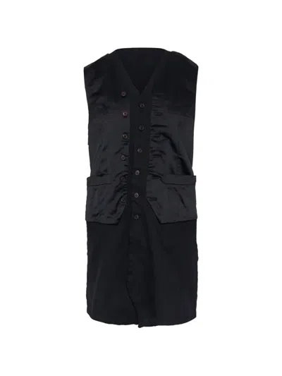 Comme Des Garçons Heavy Kersey Vest In Black