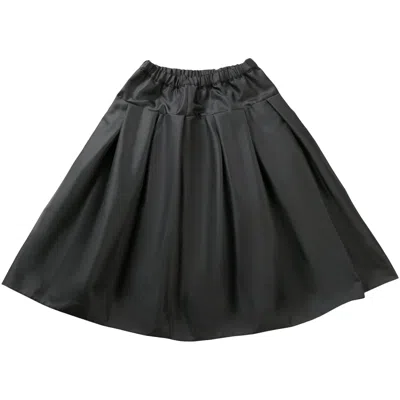 Pre-owned Comme Des Garçons Heavy Satin Curve Seam Skirt 'black' | Women's Size S