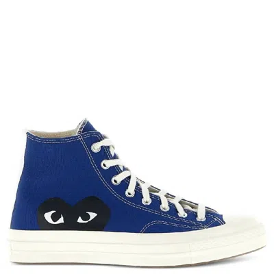 Comme Des Garçons Comme Des Garcons High Top Play Heart Converse Sneakers In Blue