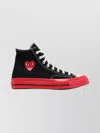 Comme Des Garçons High-top Sneakers With Contrast Rubber Sole In Black