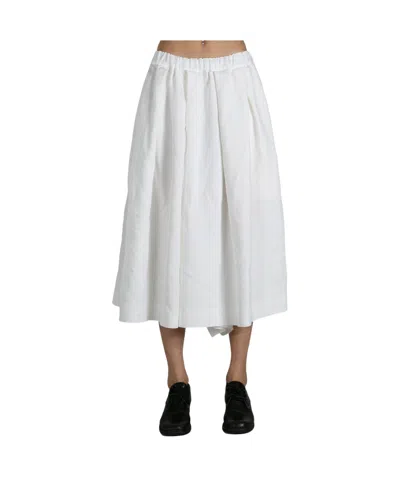 Comme Des Garçons High-waisted Pleated Pant In White