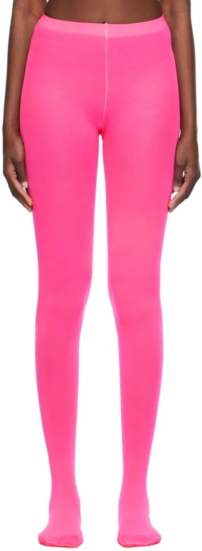 Comme Des Garçons High-waisted Tights In Pink