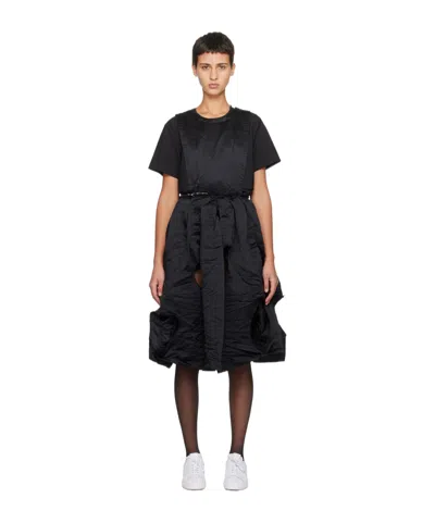 Comme Des Garçons Hollowed-out Detail Dress In Black