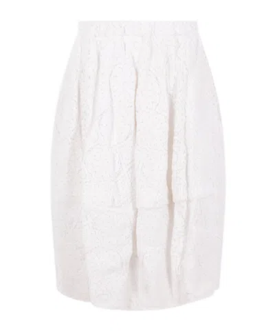 Comme Des Garçons Hollow-out Skirt In Animal Print