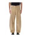Comme Des Garçons Homme Buckled Wide Leg Trousers In Brown