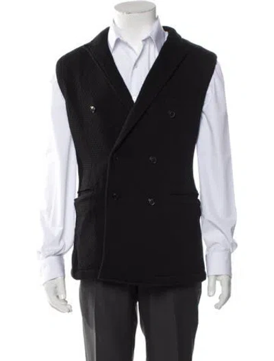 Pre-owned Comme Des Garçons Homme Deux 2012 'tailoring For Punks' Suit Vest In Black