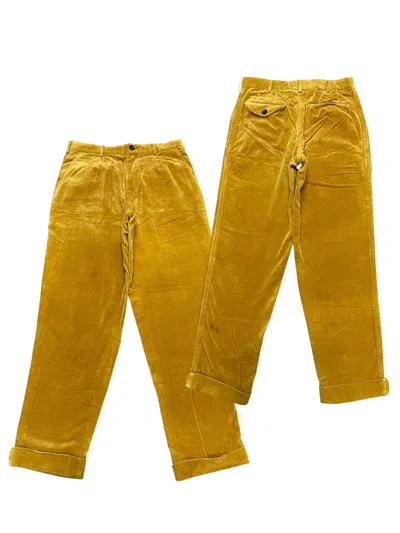 Pre-owned Comme Des Garçons Homme Deux Ad 1998 Comme Des Garcons Homme Plus Velvet Pant In Yellow