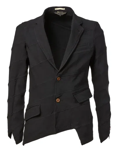 Comme Des Garçons Homme Deux Asymmetric Blazer In Black