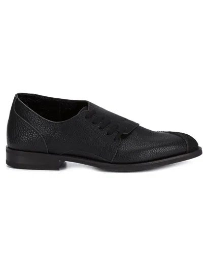 Comme Des Garçons Homme Deux Asymmetric Fastening Shoes In Black