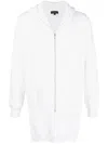 Comme Des Garçons Homme Deux Asymmetric-hem Hoodie In Weiss