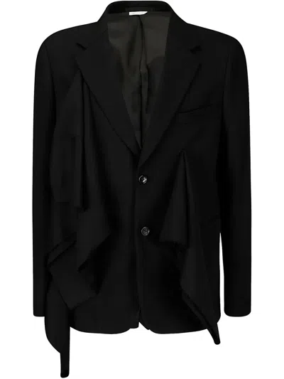 Comme Des Garçons Homme Deux Asymmetric Jacket In Black