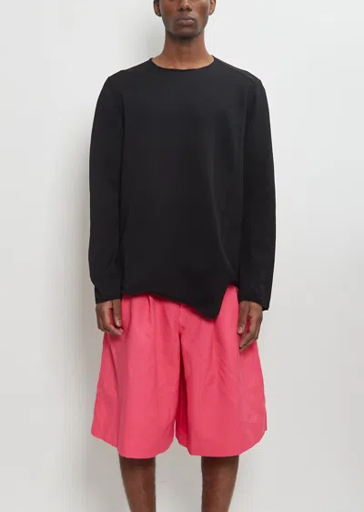 Comme Des Garçons Homme Deux Asymmetric Layered Sweater In Black
