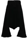 Comme Des Garçons Homme Deux Asymmetric Shorts In Black