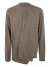 Comme Des Garçons Homme Deux Asymmetric Sweater In Neutral