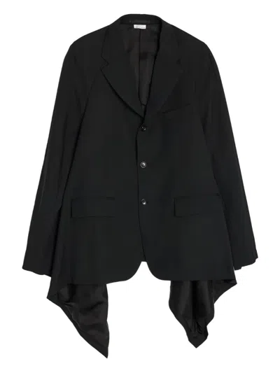 Comme Des Garçons Homme Deux Asymmetrical Hem Blazer In Black