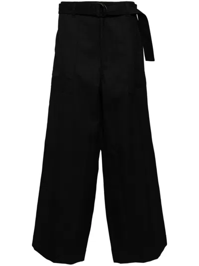 COMME DES GARÇONS HOMME DEUX BELTED WIDE-LEG TROUSERS