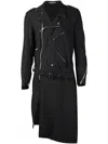Comme Des Garçons Homme Deux Biker Coat In Black