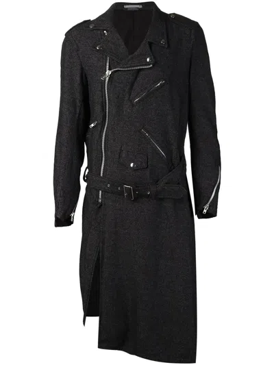 Comme Des Garçons Homme Deux Biker Coat In Black