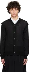 Comme Des Garçons Homme Deux Black Acrylic & Wool Cardigan