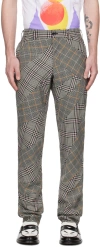 Comme Des Garçons Homme Deux Black & White Paneled Trousers In 1 Multi X Multi